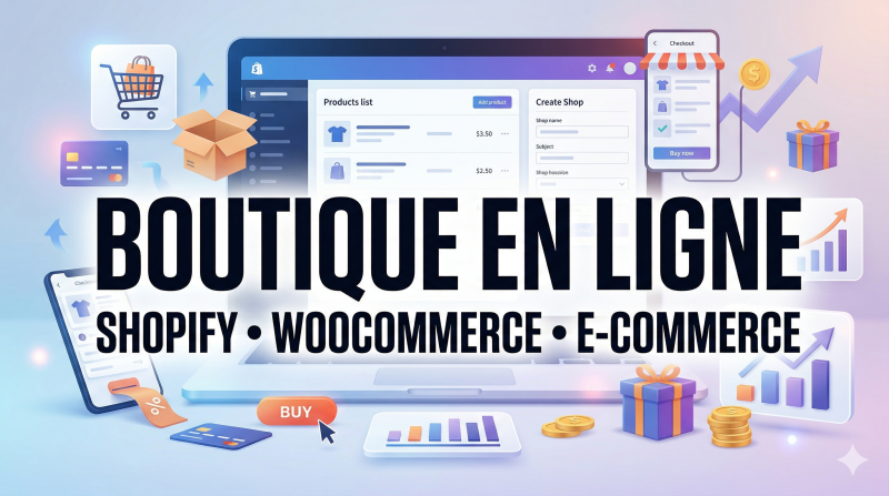 Créateur de Boutique en Ligne (Shopify / WooCommerce) - Entreprise